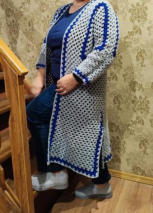 Кардиган двокольоровий авторської ручної роботи