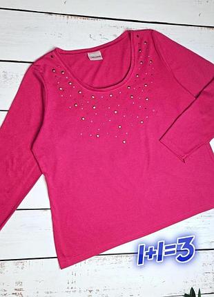 1+1=3 насыщенно-розовый женский свитер лонгслив being casual, размер 52 - 54