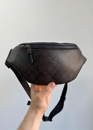 Бананка coach charter belt bag signature belt bag charcoal brown