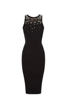Чорна сукня з зірками elisabetta franchi (оригінал)