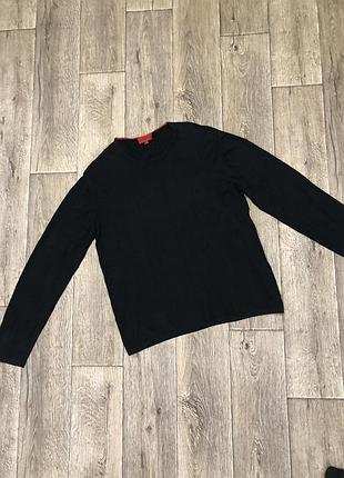 Свитер hugo boss оригинальный черный свитшот теплый кофта