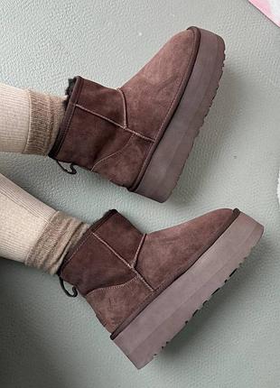 Ugg mini platform burnt cedar premium уггі сноубутси