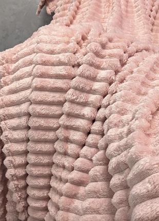 Роскошный плед шарпей❣️ розовый, пудровый евро (а также молочный, синий, бежевый, серый)