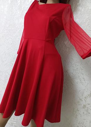 Невероятно красивое, красочное,фирменное, расклешенное платье, платье, рукав 3/4,сеточка, демисизон, весна,осень