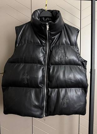 Жилет хром в еко шкірі