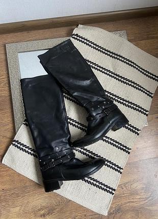 Високі чоботи із натуральної шкіри