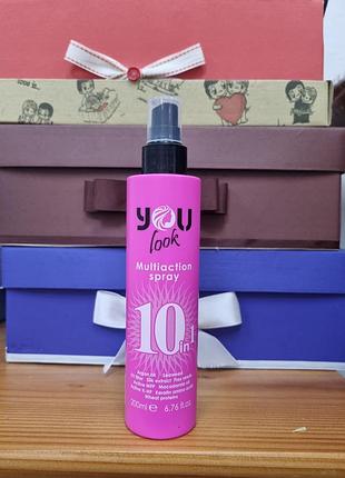 Мультиспрей миттєвої дії рожевий 10 в 1 you look professional multiaction spray 10 in 1 pink 200 мл