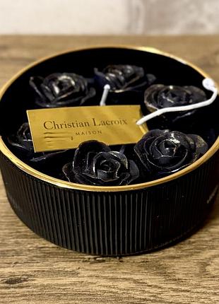 Оригінал! нова розкішна декоративна преміум свічка black rose «midnight garden», christian lacroix, 221 гр., франція 🇫🇷