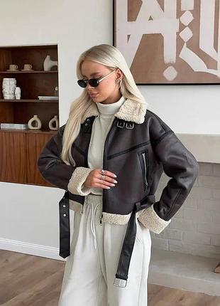 Дублянка жіноча коричнева