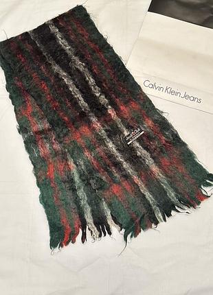 Jacob club мохеровый зимний шарф времен сср, винтажный теплый махровый шарф, индия