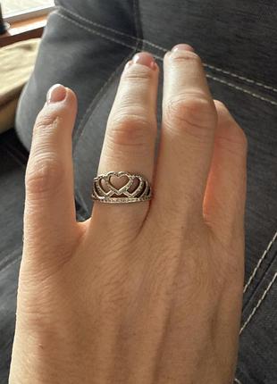 Срібне кільце корона 925 проба, розмір 16.5