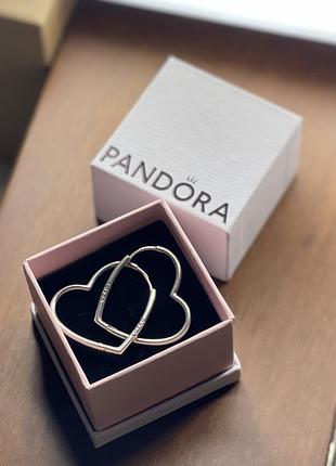 Срібні сережки pandora оригінал