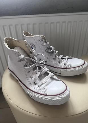 Кожаные кеды converse 36.5 оригинал белые y2k sk8 drill drain zxc ghoul emo punk goth anime
