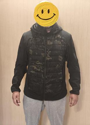Куртка чоловіча, демисезонна, carinthia g-loft isg 2.0 jacket, чорна+мультикам, розмір l