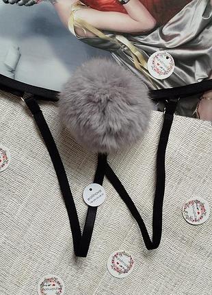 Портупея, трусики с мехом s