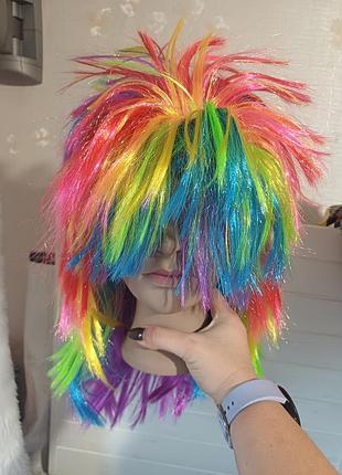Карнавальный маскарадный парик 80-ти спеляги восьмидесятые