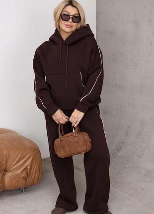 Спортивний костюм з турецької тринитки на флісі