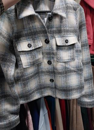 Пиджак клетка женский рубашка теплая only магазин одежды бучья