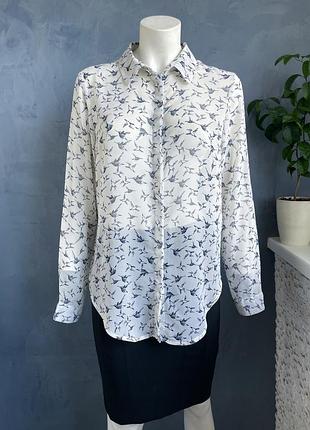 Легкая блузка с птичками first avenue