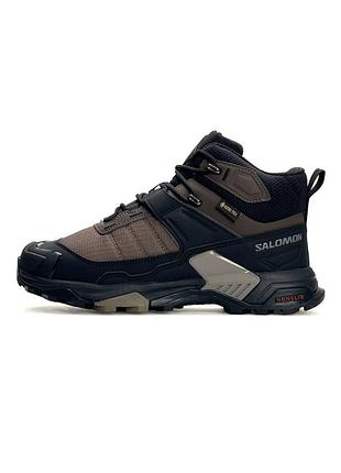 Мужские кроссовки salomon x ultra 4 mid fur black brown