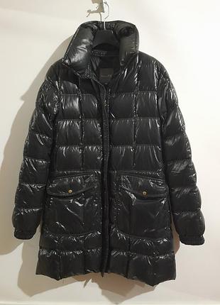 Женская глянцевая пуховая куртка пуховик итальянского бренда duvetica гусиный пух