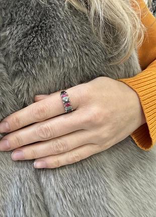 Срібне кільце (рубін, сапфір, смарагд) 925 проба