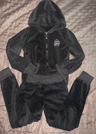 Теплий зимовий спортивний костюм королівський велюр мастхев на холодну пору року.