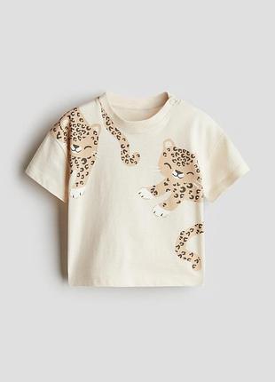 Футболка хлопковая леопардовая 18м 86 см детская джордж для девочки