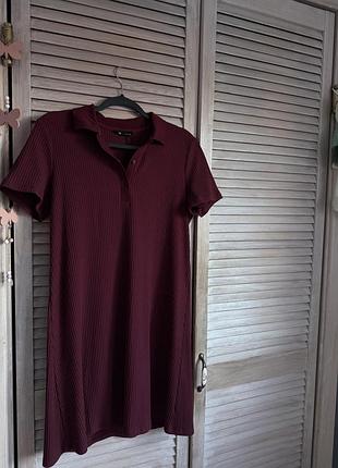 Плаття- поло  кольору бургудні