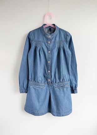 Джинсовое платье на девочку benetton