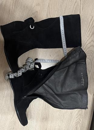 Женские сапожки, замшевые, внутри кожа