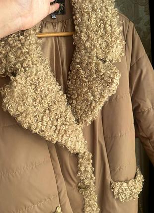 Зимова куртка з хутром баранчик розмір 52-54