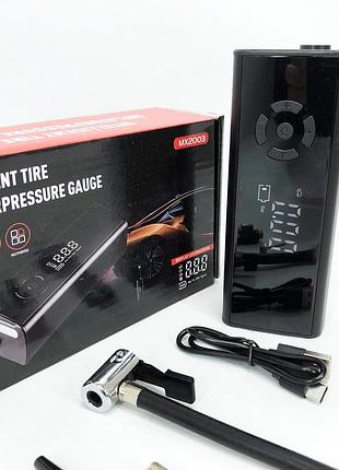 Портативний розумний насос mx20033, багатофункціональний цифровий дисплей, ліхтар, li-ion акумулятор