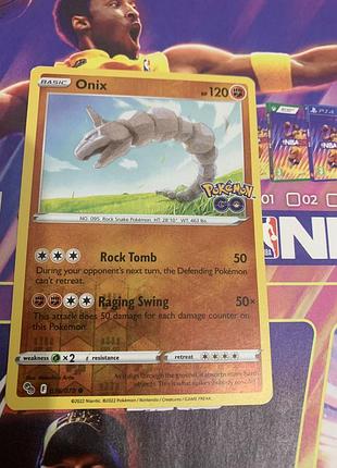 Колекційна картка pokémon trading card game з покемоном онікс (onix).