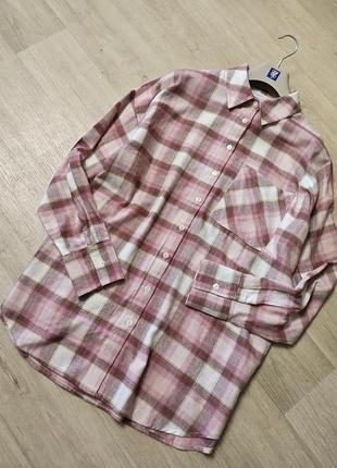 Чудесная байковая рубашка оверсайз