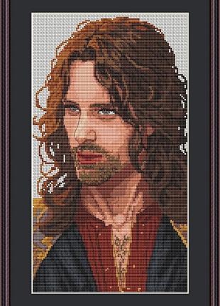 Схема для вишивки хрестиком володар перстнів арагорн