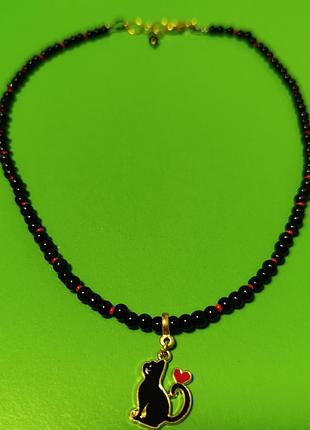 Колье с котом
