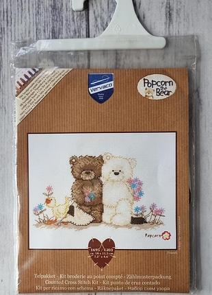 Набір для вишивання хрестиком ведмедик попкорн vervaco 1695/vj03 counted cross stitch...