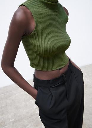 Вʼязаний жилет zara