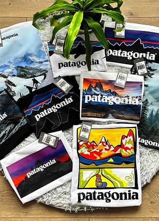 Футболка patagonia neon sunset