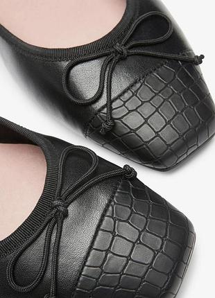 Балетки next чорні з квадратним носком