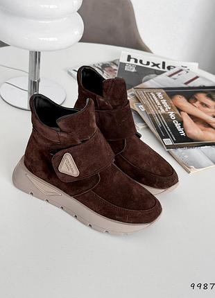 Зимние кроссовки / натуральная кожа/замша