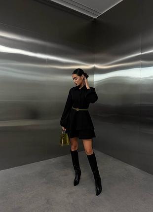 Стильное женское платье с воланами