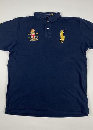 Поло футболка polo ralph lauren чоловіча синя