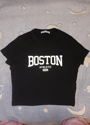 Стильный черный топ “boston athletic” 🖤