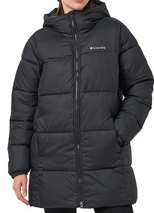 Куртка женская columbia puffect™ ii mid hooded jacket черная  2088471-010