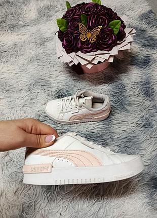 Качественные фирменные кожаные кроссовки крассовки puma девочке 32 р 19 см стелька