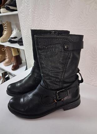 Полусапоги кожаные