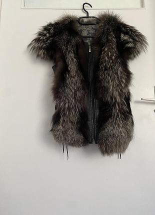 Жилетка чорнобурка