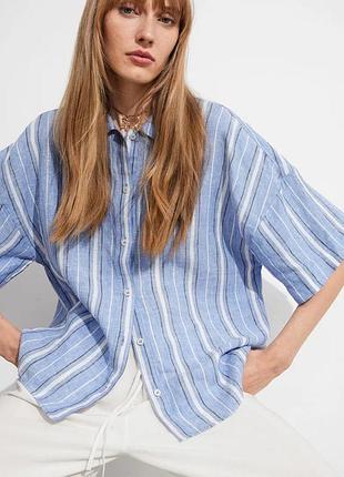 Сорочка & other stories блуза льон оверсайз